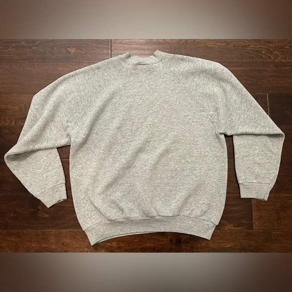 Vintage Men’s Fruit of the Loom Clothing Grey Blank Pullover Sweatshirt- Size XL - Picture 2 of 10